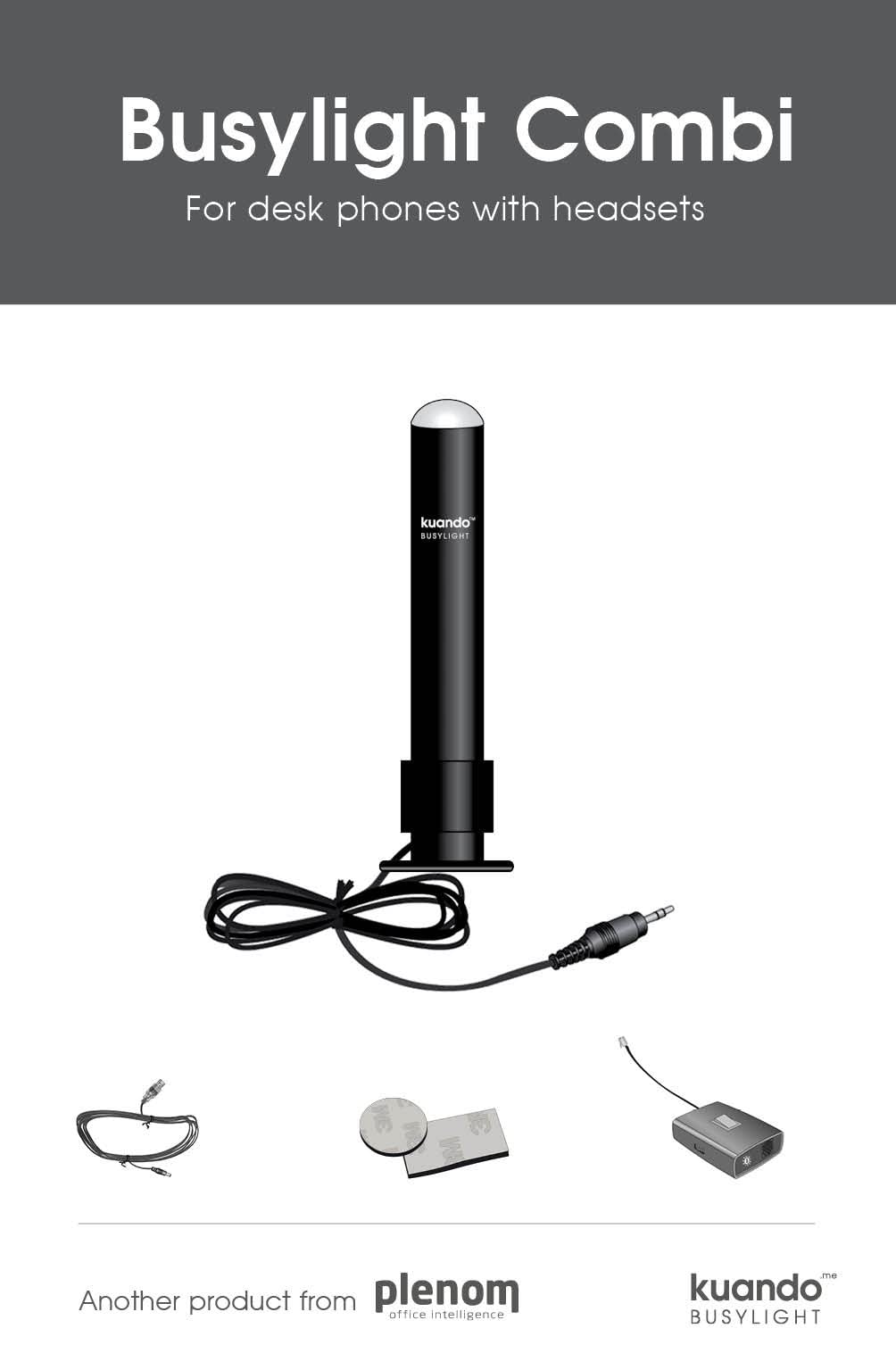 Kuando Busylight Combi (15301)   For Headsets & Desk Phones   Lights Up Red When On The Phone. Manual Switch Changes Light To Bl